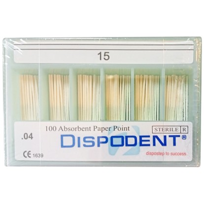 Бумажные штифты Dispodent 04 №15, (100шт), Dispodent / Вьетнам