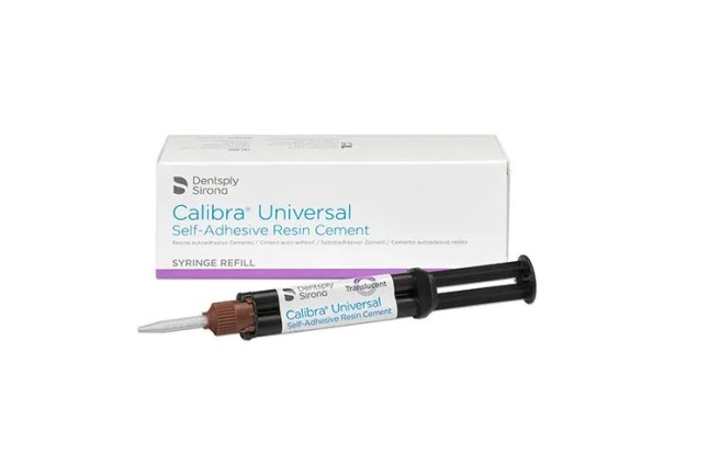 Calibra Universal (Bleach) / Калибра Юниверсал - цемент двойного отверждения, для постоянной фиксации (2*4.5г + 20насадок), Dentsply / Германия