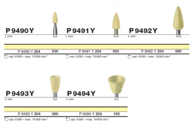 Полировочный бор по композиту одноступенчатый / P 9493 Y 204.060, Drendel + Zweiling DIAMANT GmbH, Германия 